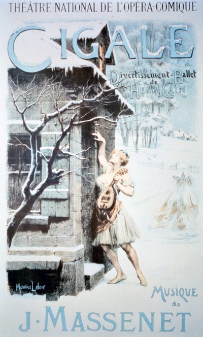 Cigale, ballet af Jules Massenet koreograferet af Henri Cain på Theatre Nationale de lOpera Comique af Maurice Leloir